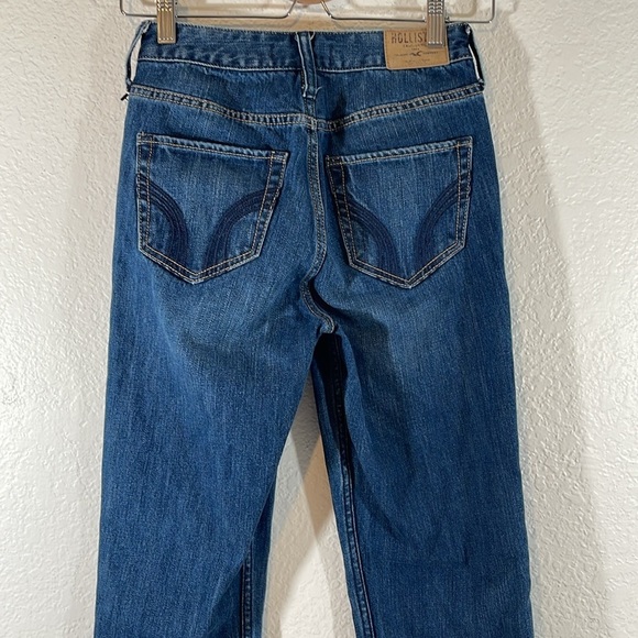 HOLLISTER SKINNY BLUE DENIM JEANS SIZE 0 / 24 - Picture 6 of 8